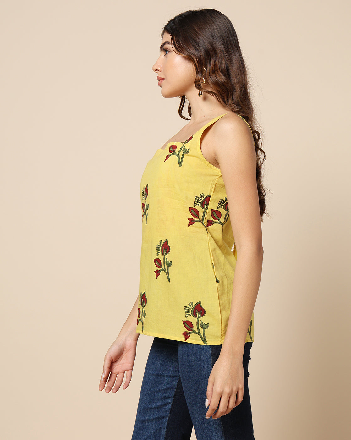 Hand Block Printed Cotton Short Kurti Top