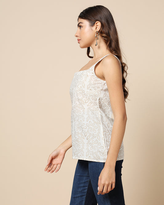 Hand Block Printed Short Kurti Top