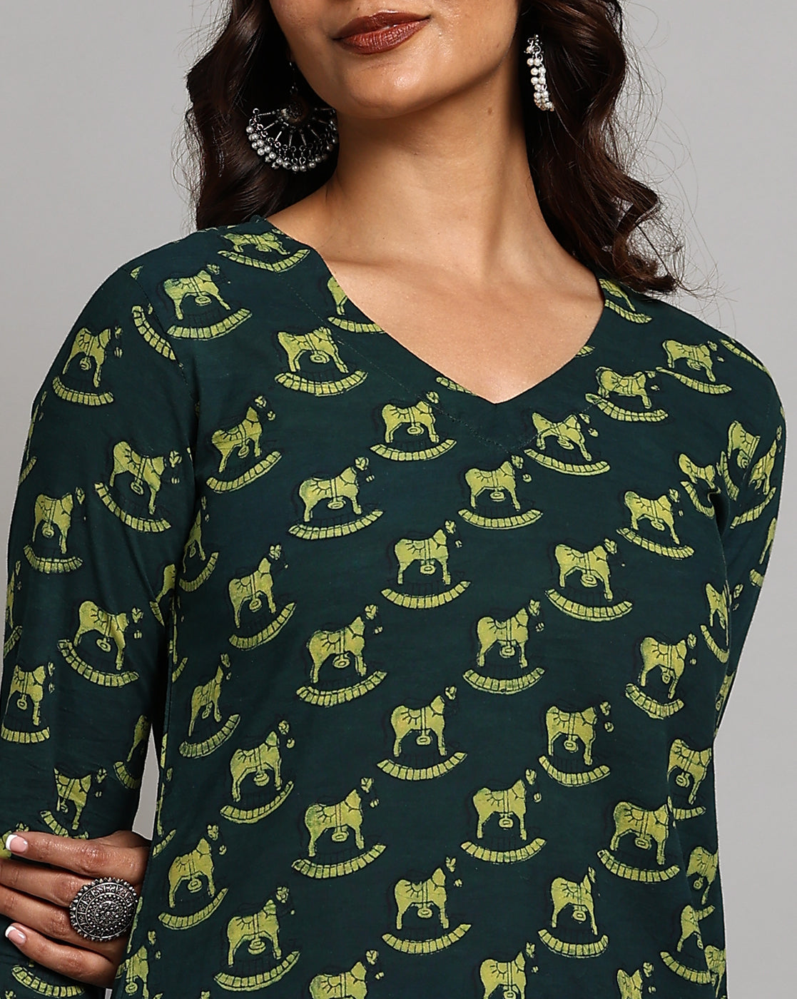 Indigo Nashpal Dyed and Dabu Printed Top