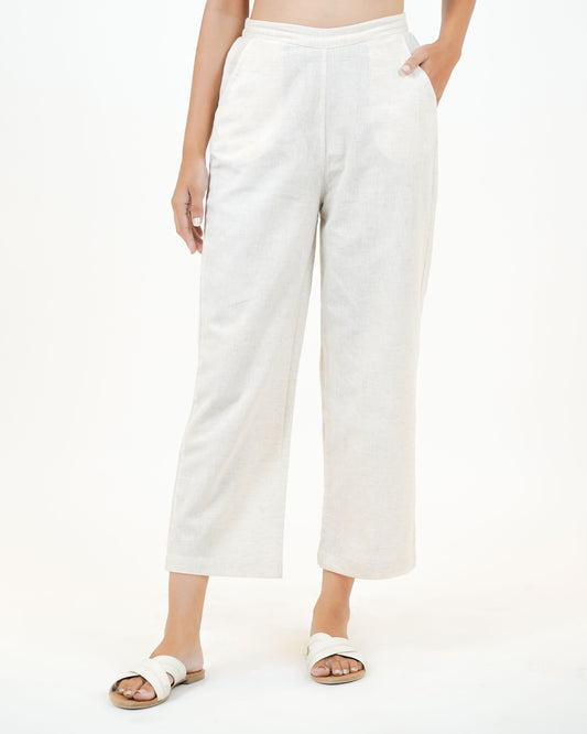 Plain White Cotton Pant