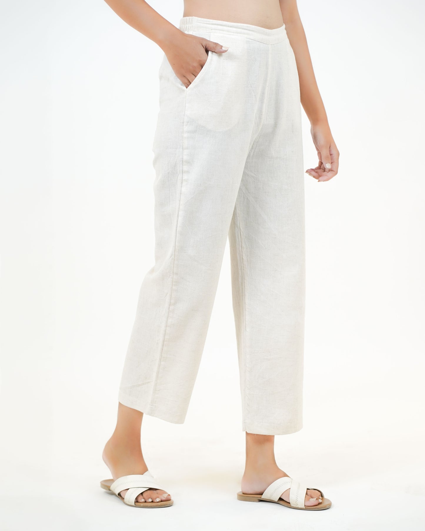 Plain White Cotton Pant