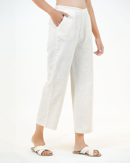 Plain White Cotton Pant