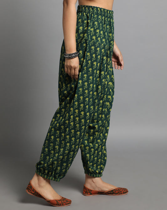 Indigo Nashpal Dyed Dabu Printed Salwar