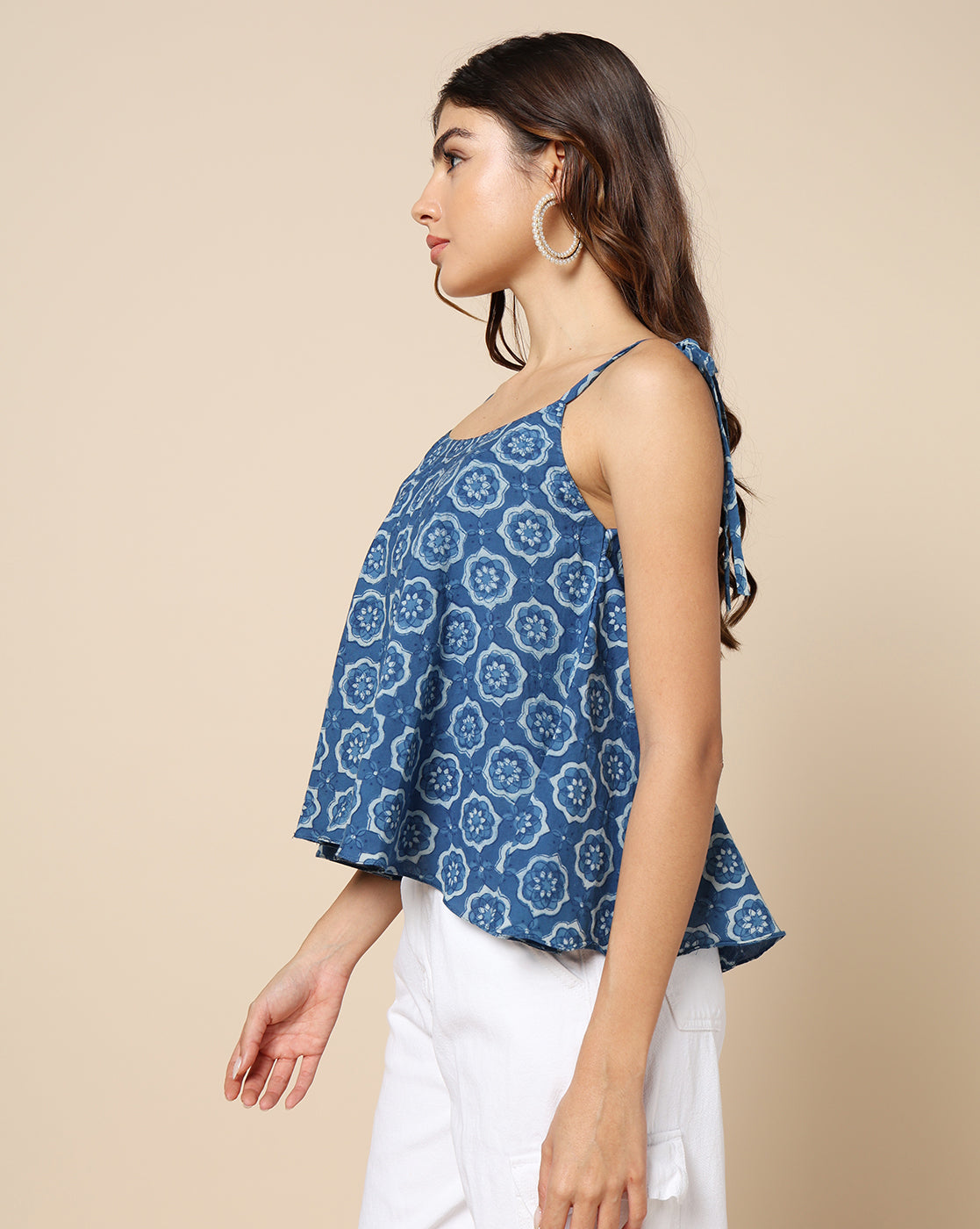 Indigo Dyed Dabu Hand Block Printed Top
