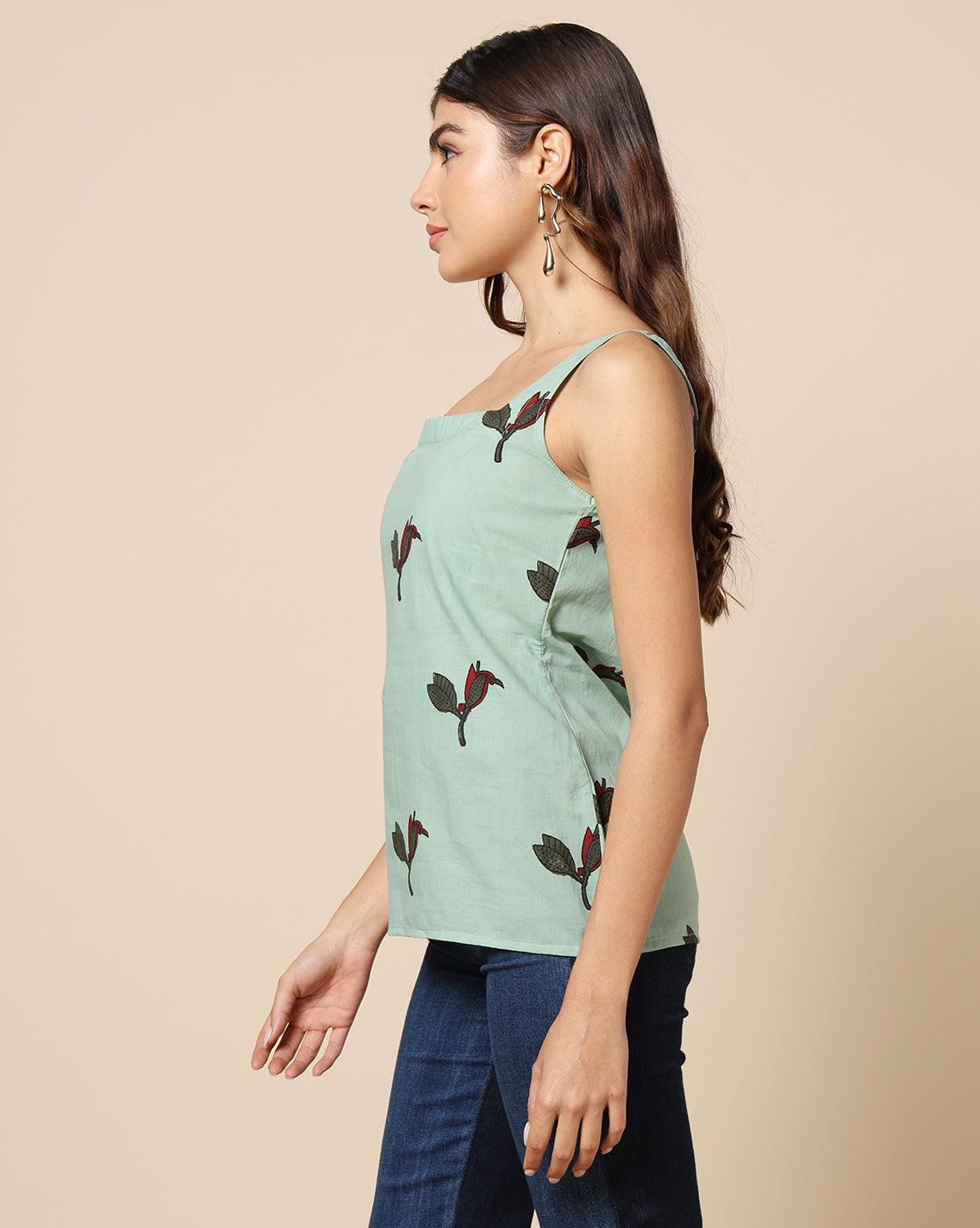 Hand Block Printed Cotton Short Kurti