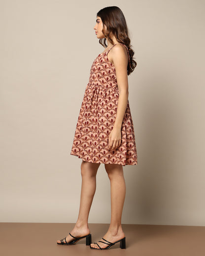 Hand Block Printed Skater Dress