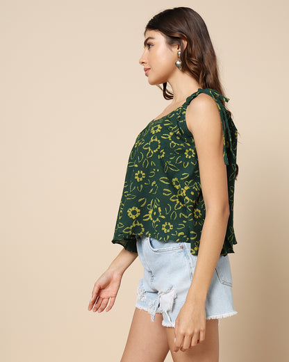 Indigo Nashpal Dyed Dabu Hand Block Printed Top