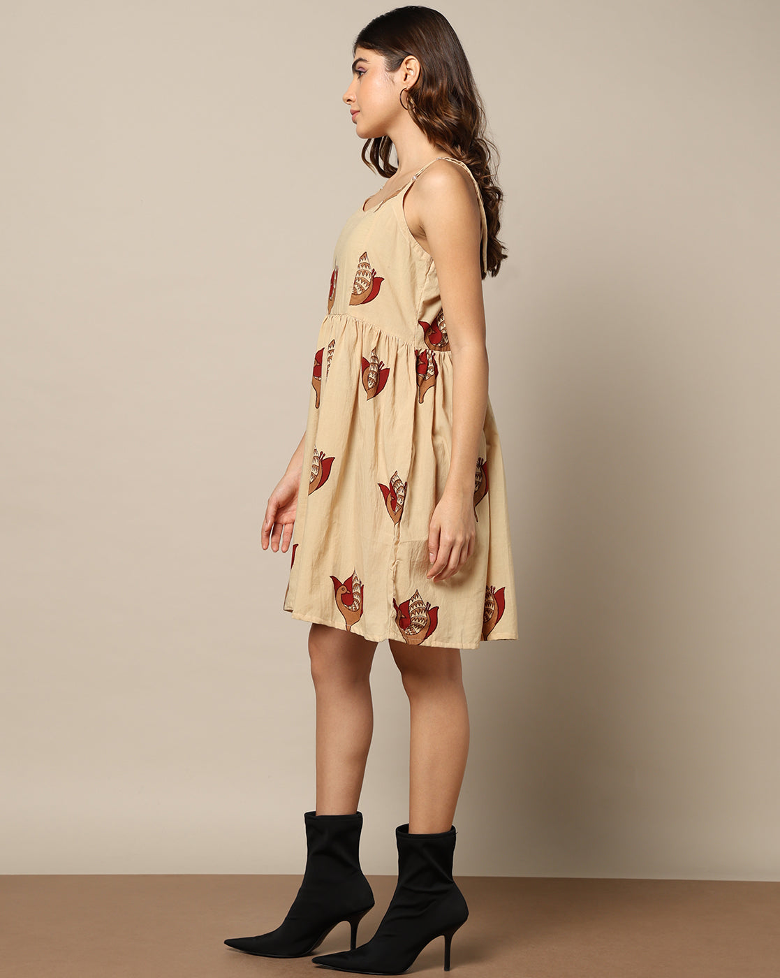 Hand Block Print Spaghetti Dress