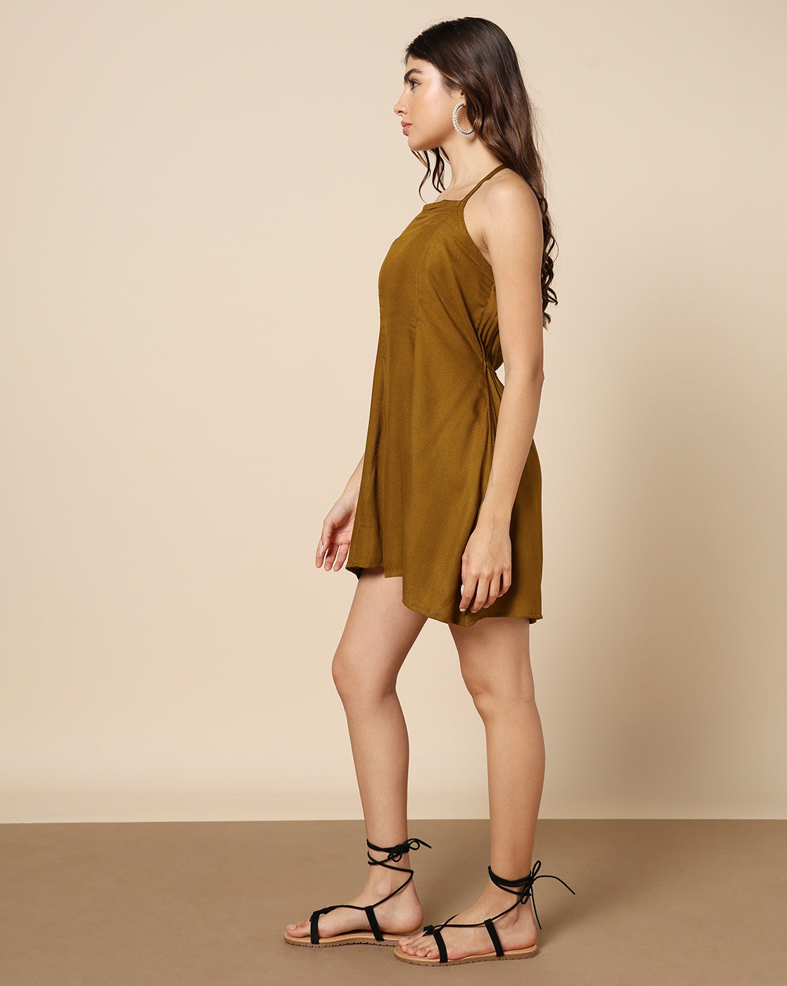 Plain Dyed Short Dress (Skater or Spaghetti)