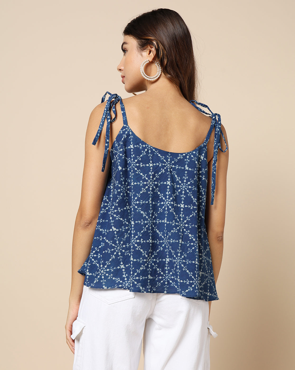 Indigo Dyed Dabu Hand Block Printed Top