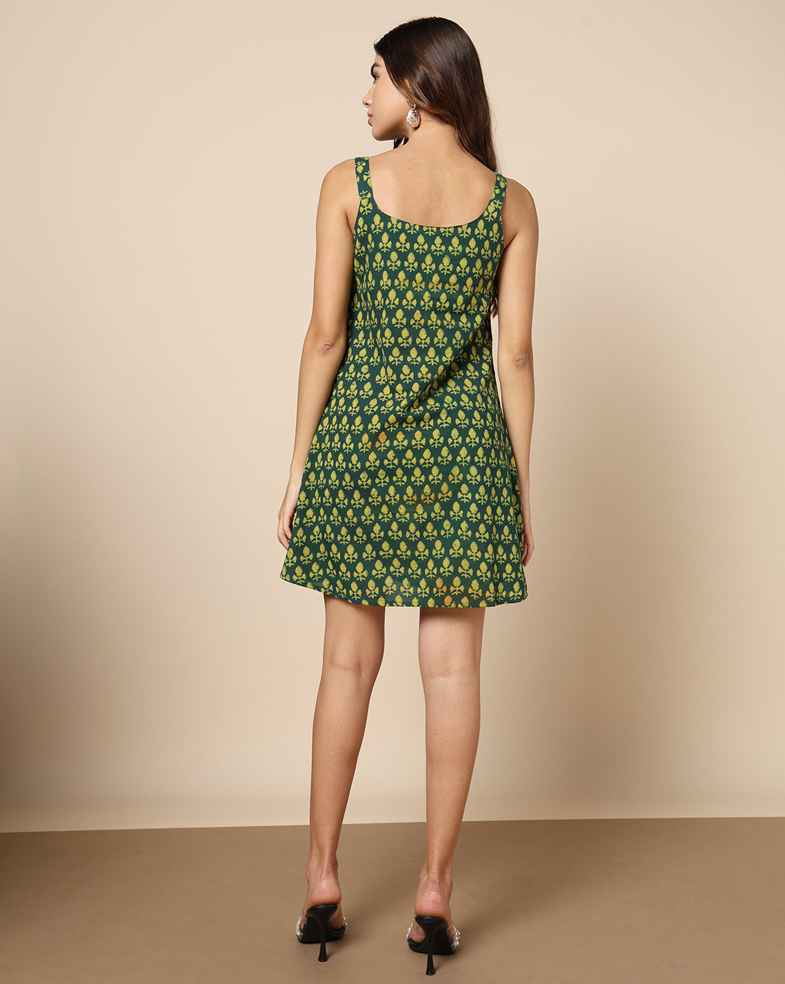 Natural Dyed Hand Block Printed Short Dress