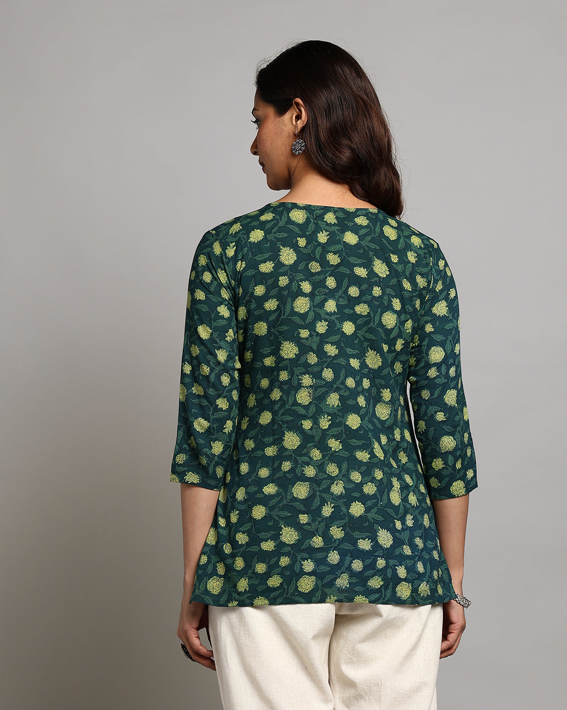 Indigo Nashpal Dyed and Dabu Printed Top