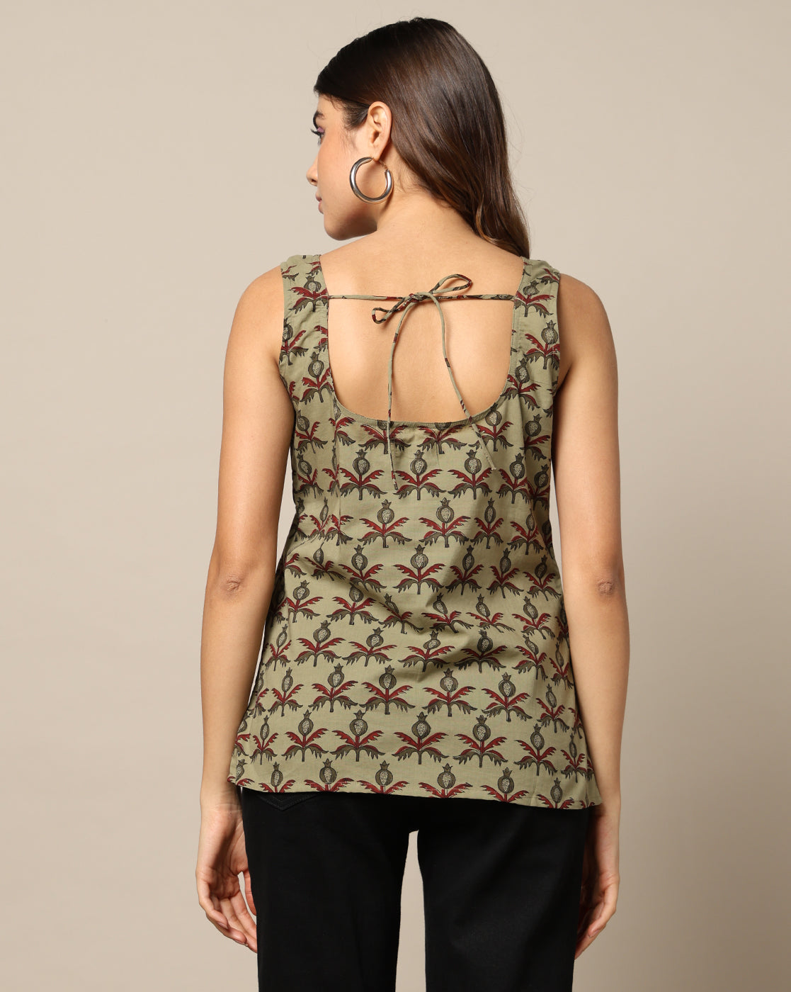 Hand Block Printed Cotton Short Kurti