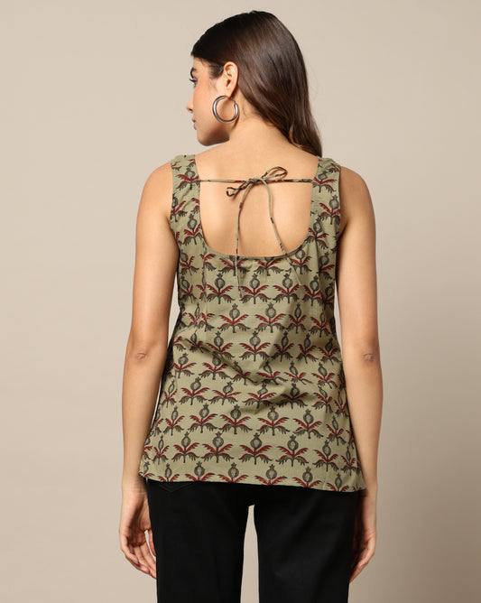 Hand Block Printed Cotton Short Kurti