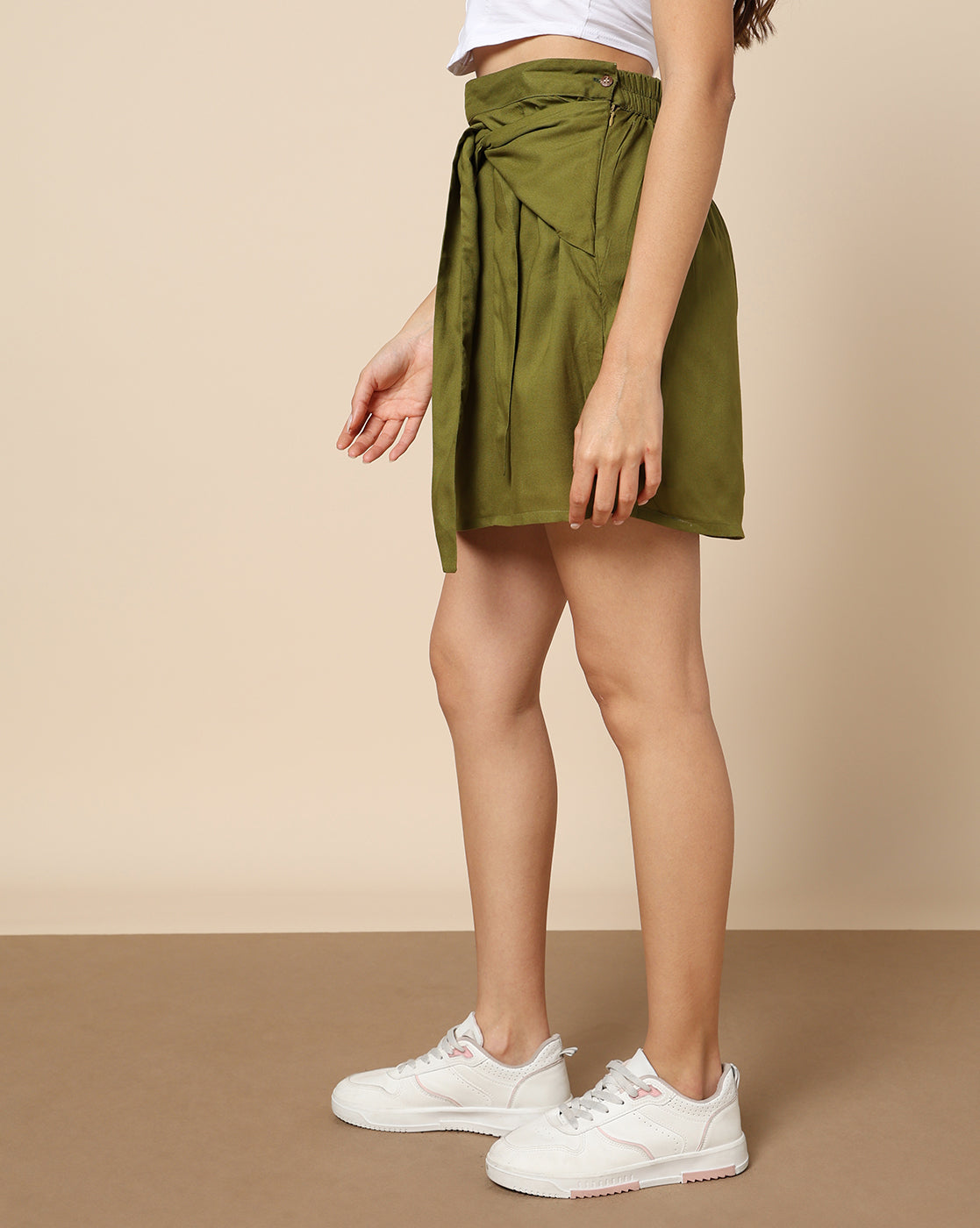 Mehandi Dyed Cotton Moss Skirt