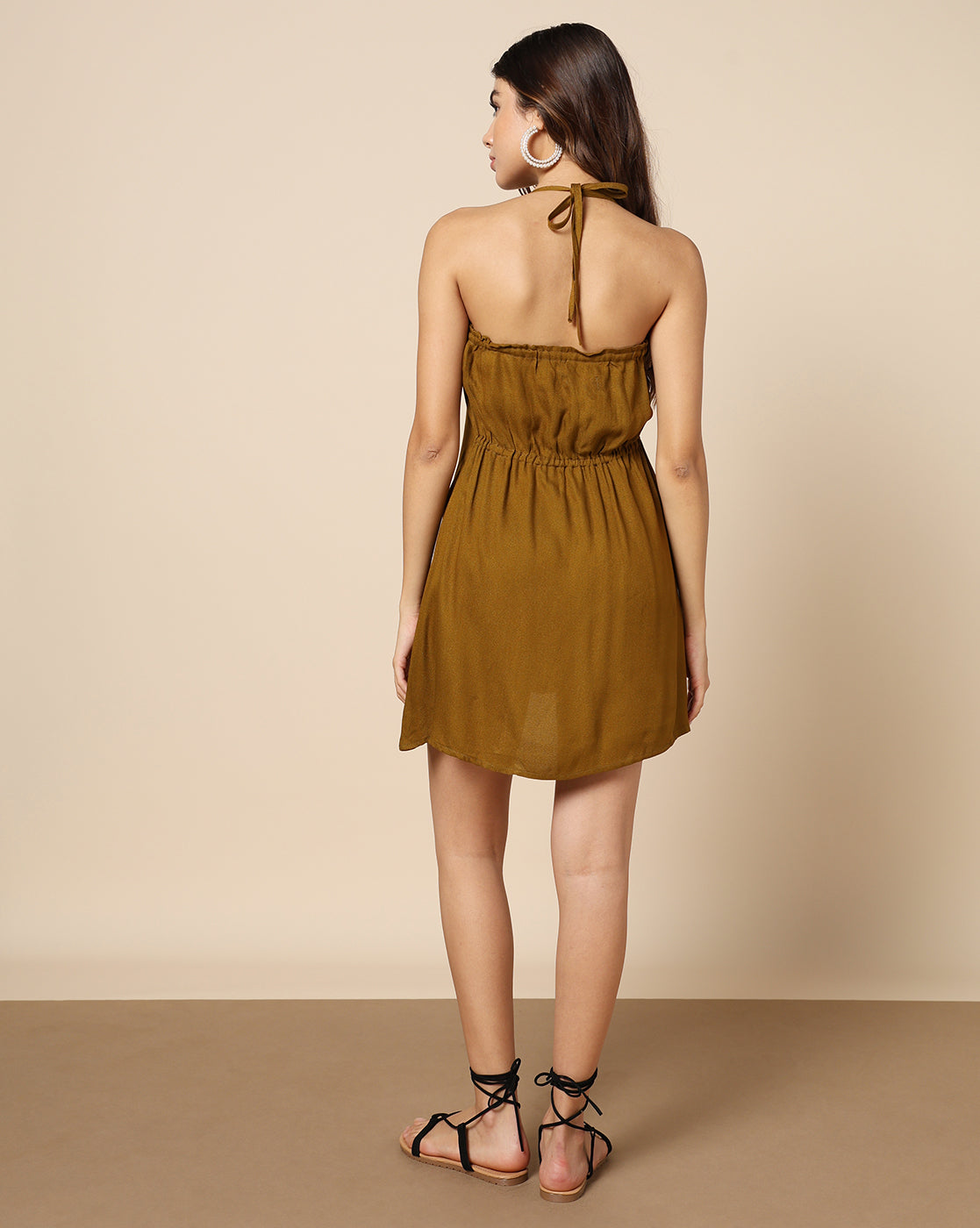 Plain Dyed Short Dress (Skater or Spaghetti)