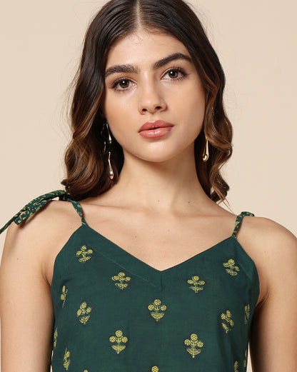 Indigo Nashpal Dyed Dabu Hand Block Printed Top