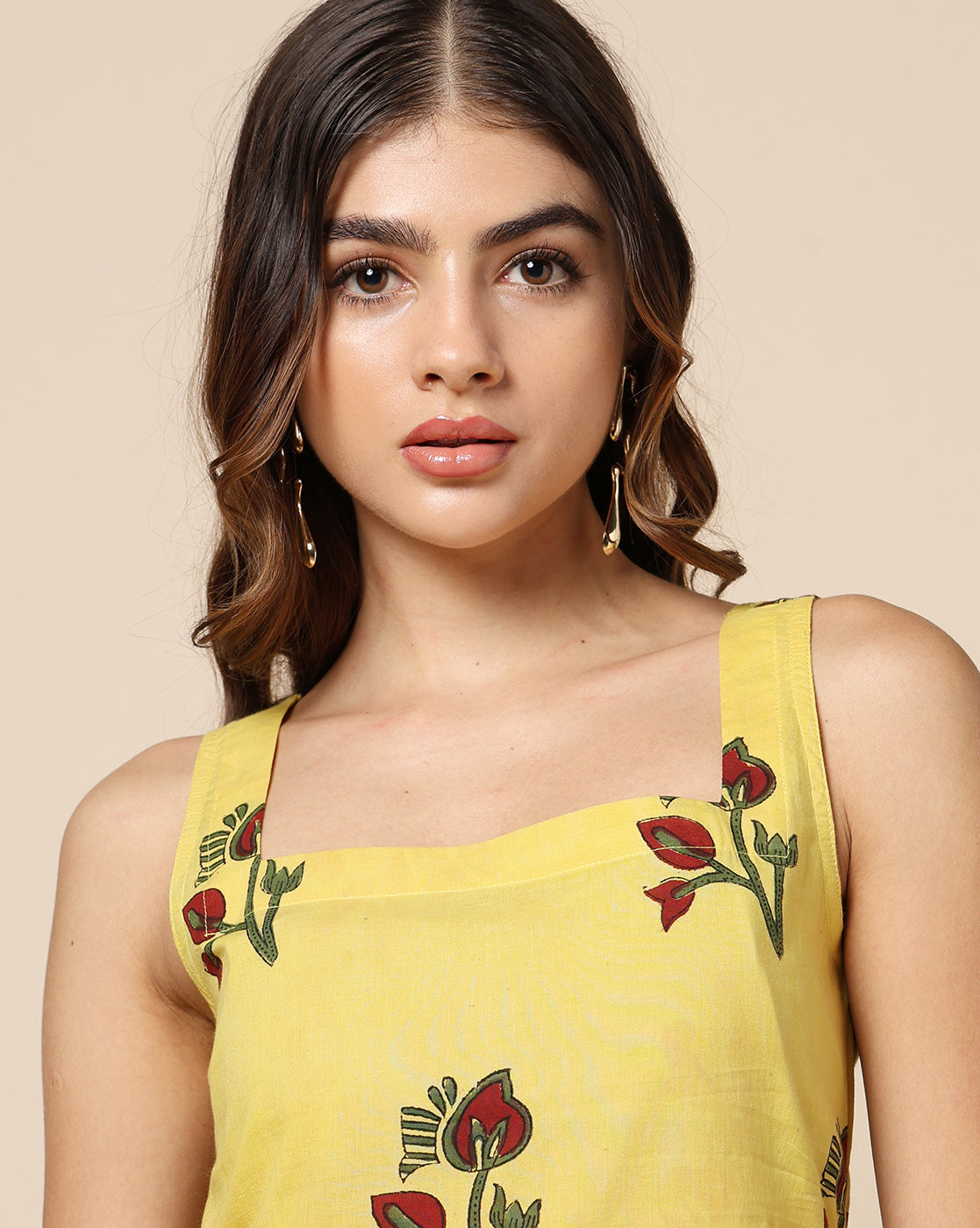 Hand Block Printed Cotton Short Kurti Top