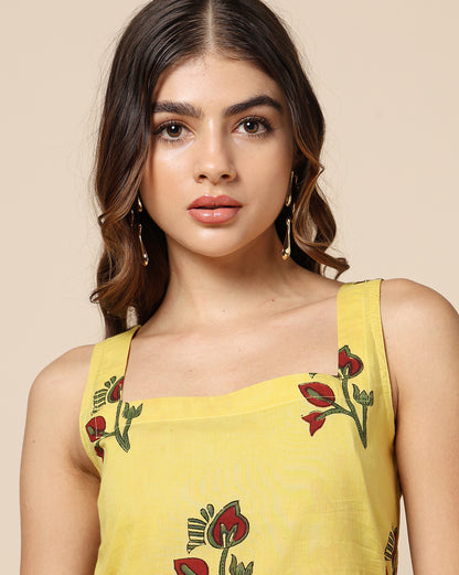 Hand Block Printed Cotton Short Kurti Top