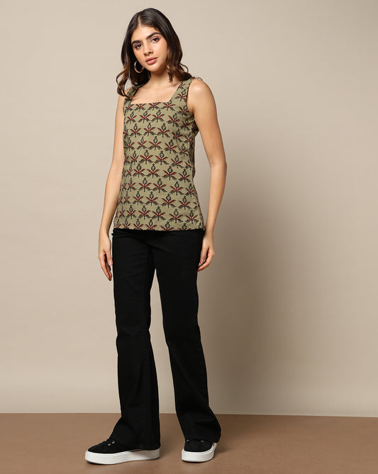 Hand Block Printed Cotton Short Kurti