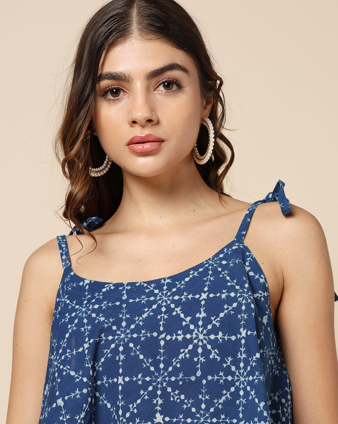 Indigo Dyed Dabu Hand Block Printed Top