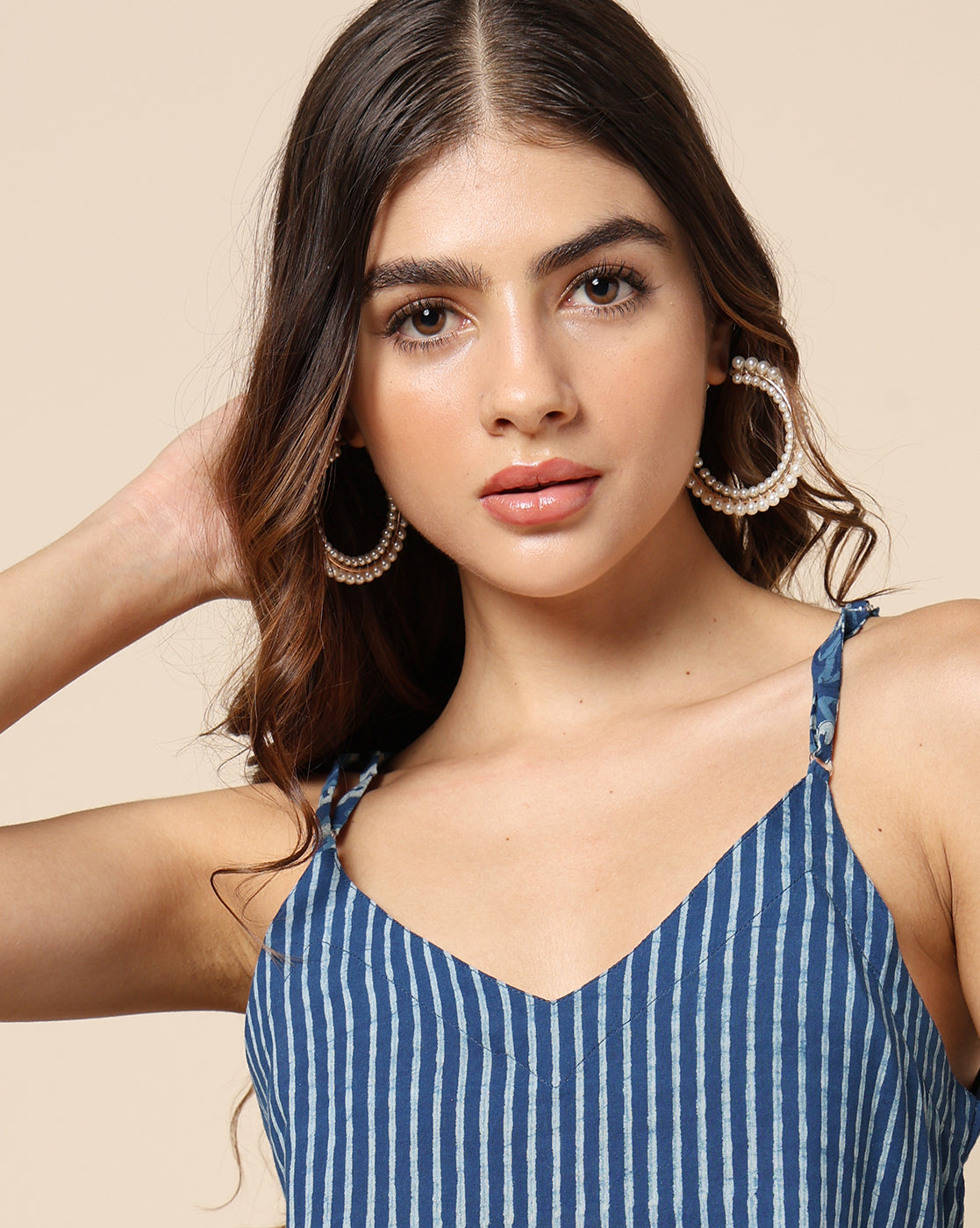 Indigo Dyed Dabu Hand Block Printed Top