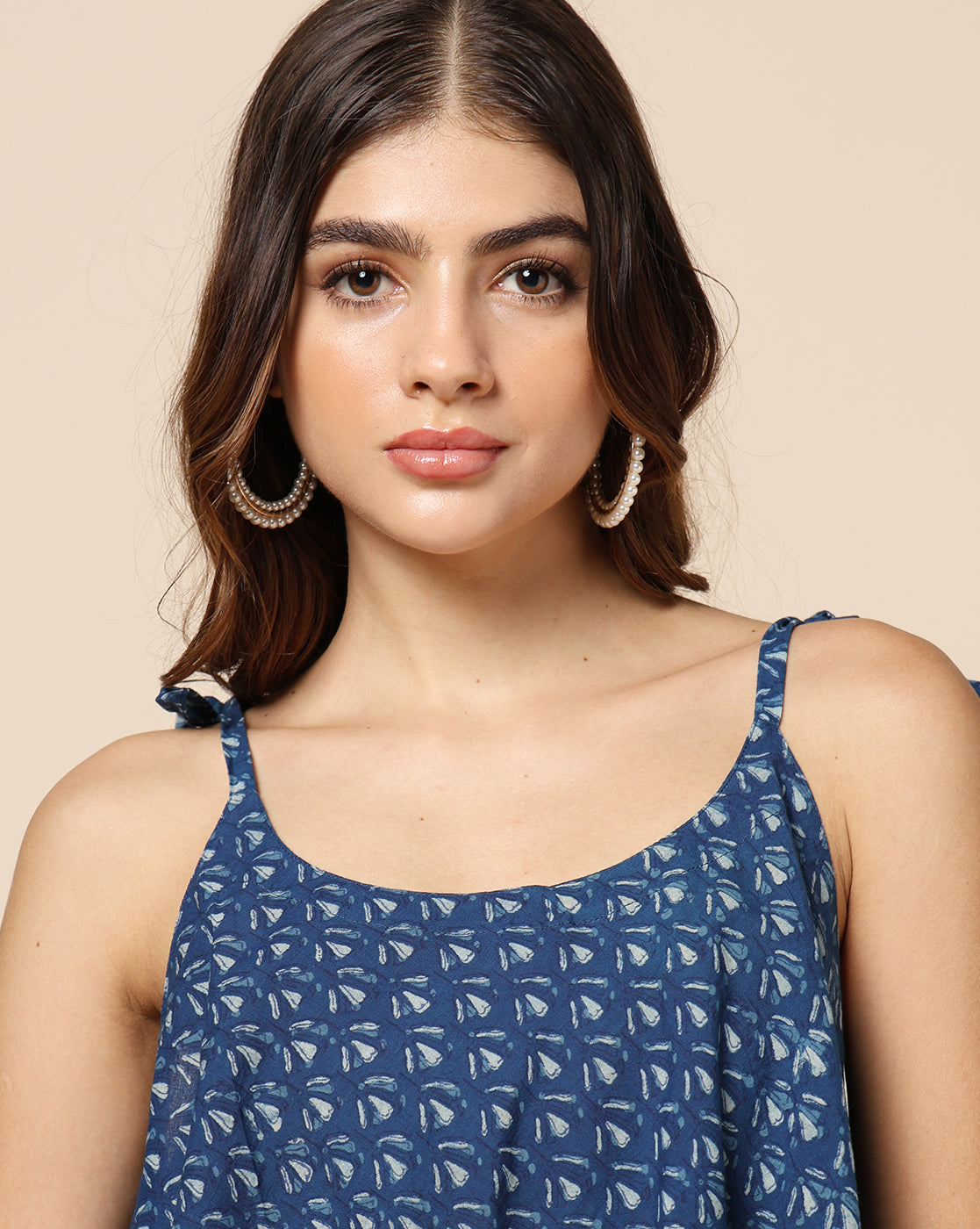 Indigo Dyed Dabu Hand Block Printed Top
