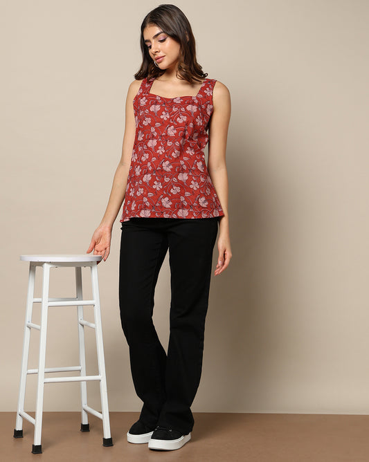 Hand Block Printed Cotton Short Kurti