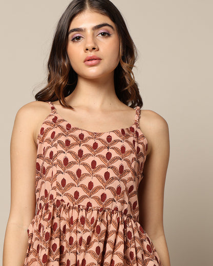Hand Block Printed Skater Dress
