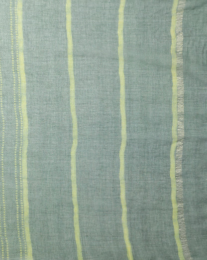Natural Indigo Dyed Dabu Hand Block Printed Kota Doriya Saree