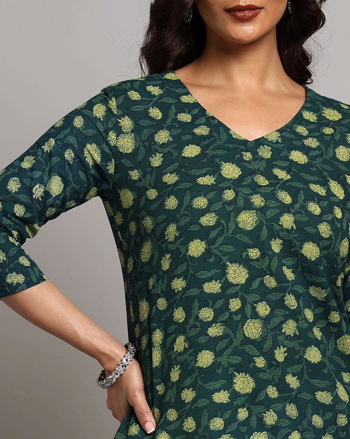 Indigo Nashpal Dyed and Dabu Printed Top