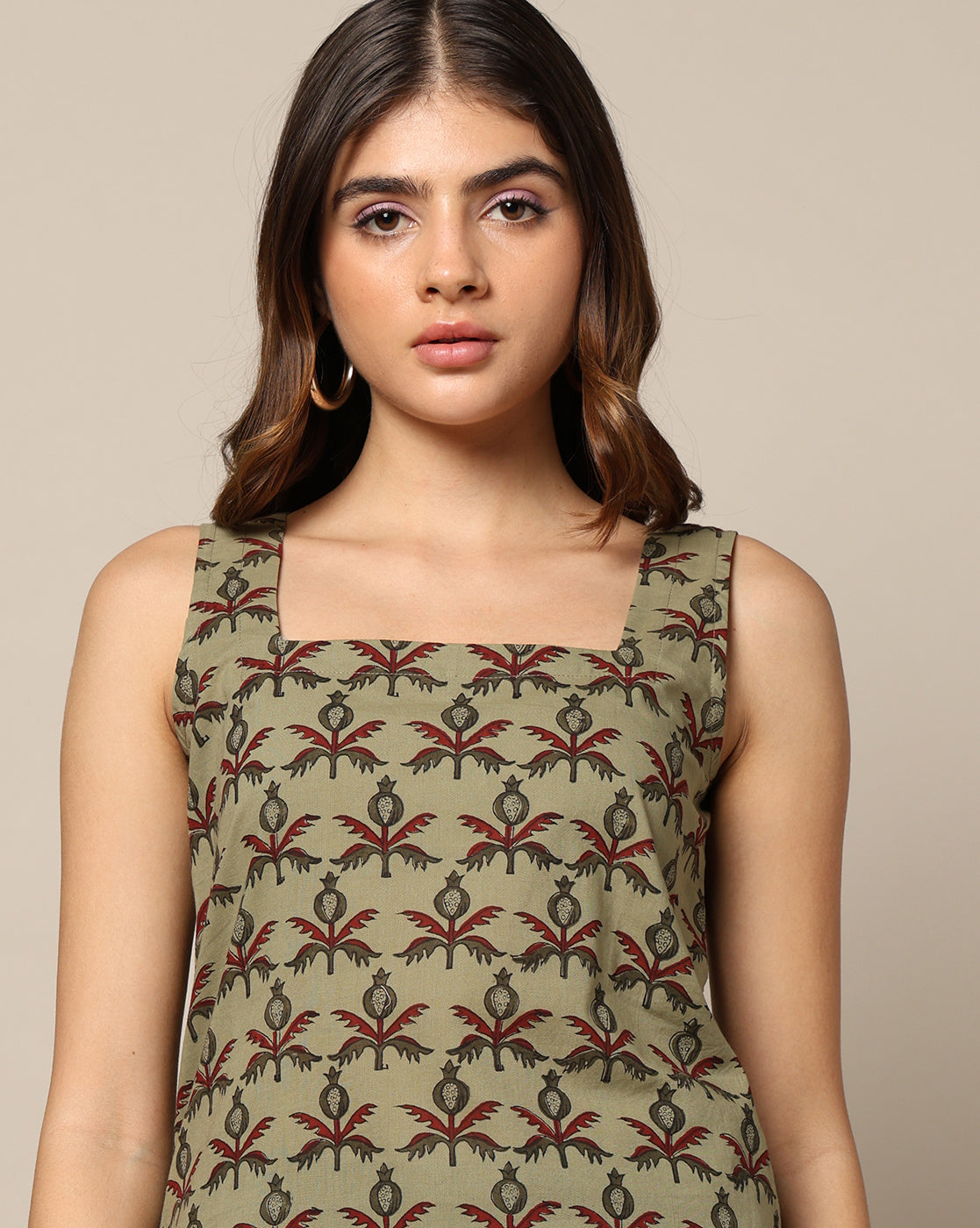 Hand Block Printed Cotton Short Kurti