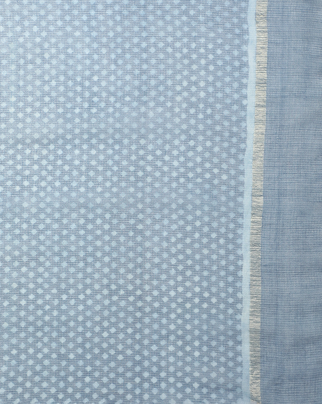 Natural Indigo Dyed Dabu Hand Block Printed Kota Doriya Saree