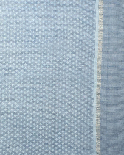 Natural Indigo Dyed Dabu Hand Block Printed Kota Doriya Saree