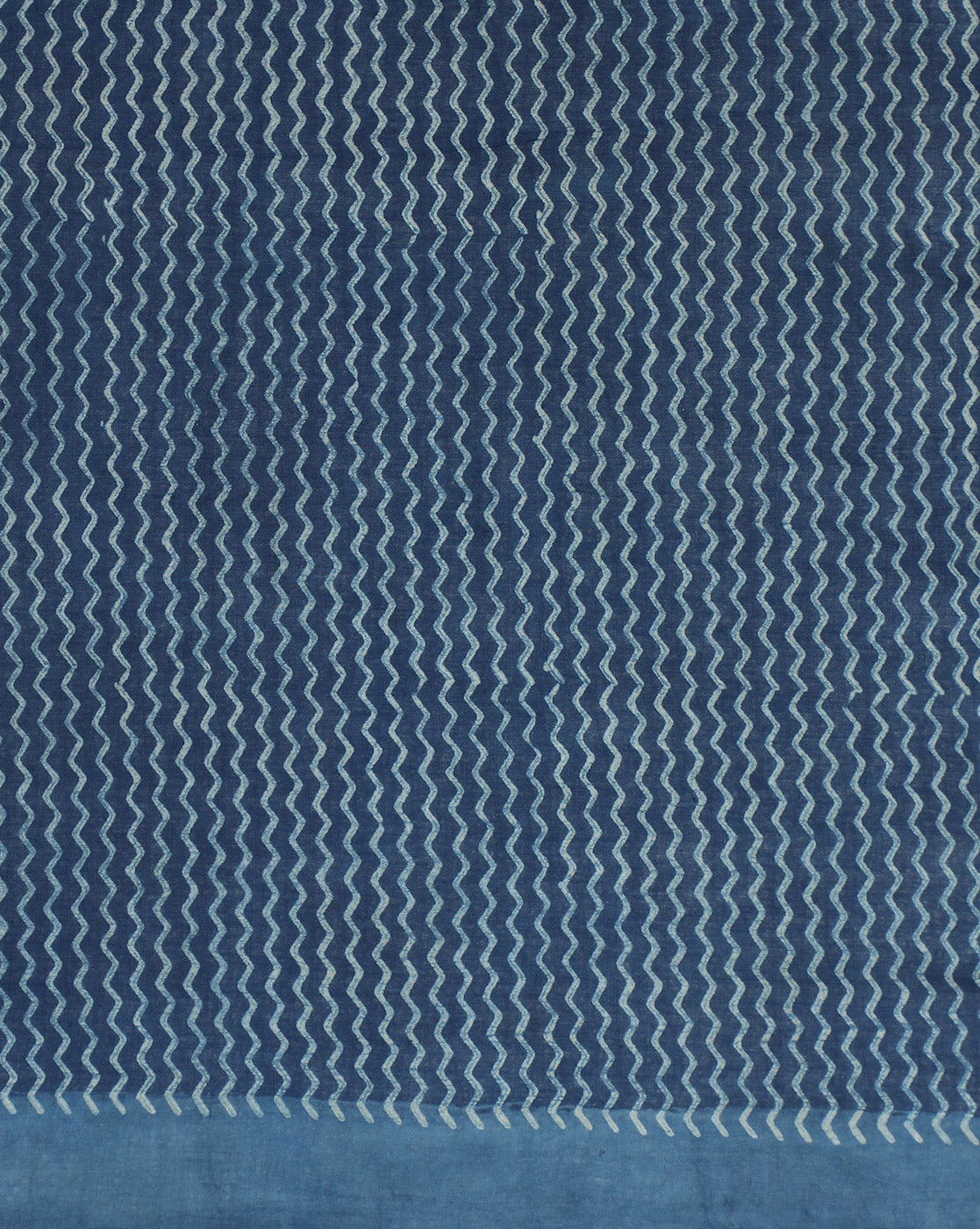Natural Indigo Dyed Dabu Hand Block Printed Cotton Saree