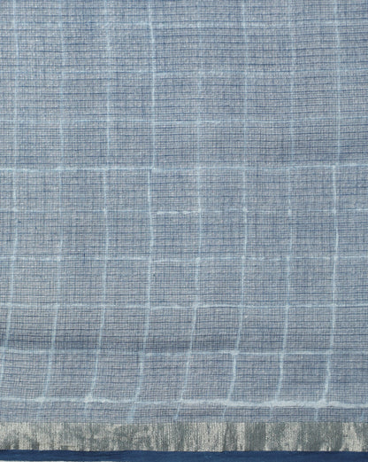 Natural Indigo Dyed Dabu Hand Block Printed Kota Doriya Saree