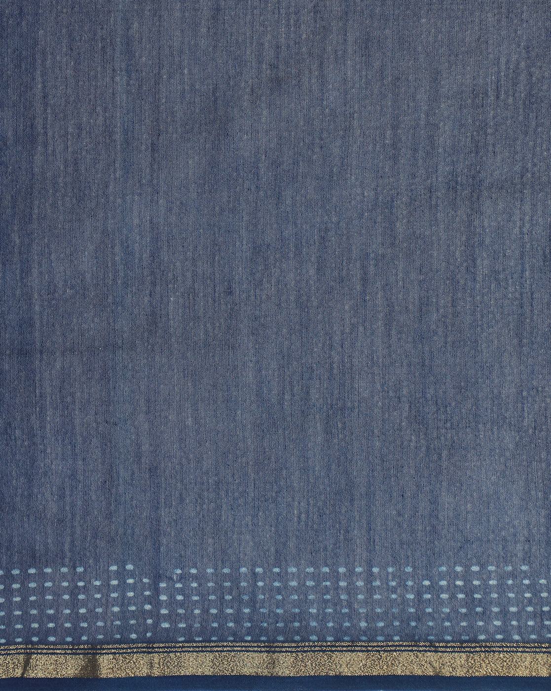 Natural Indigo Dyed Dabu Hand Block Printed Chanderi Saree