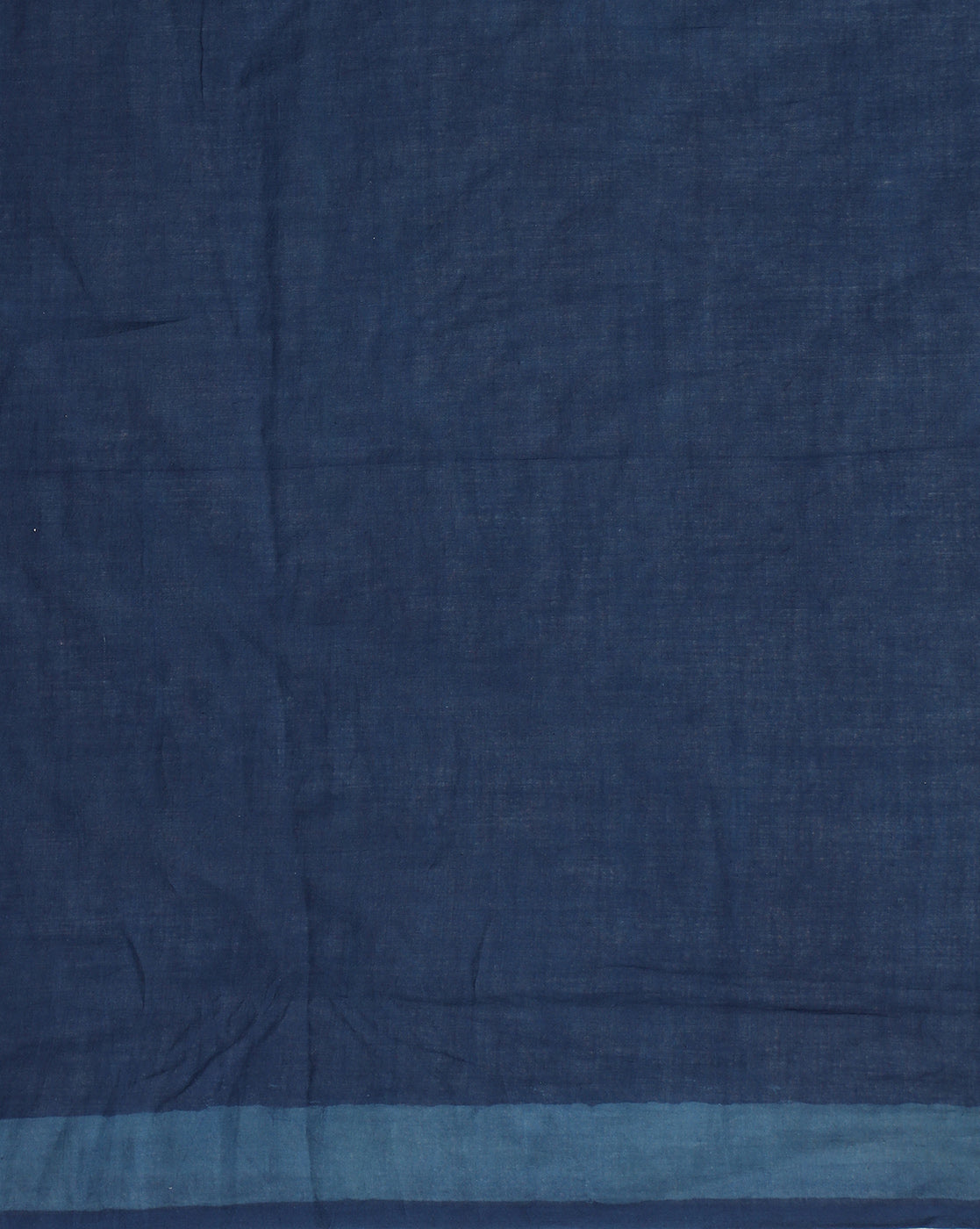 Natural Indigo Dyed Dabu Hand Block Printed Cotton Saree