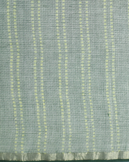 Natural Indigo Dyed Dabu Hand Block Printed Kota Doriya Saree