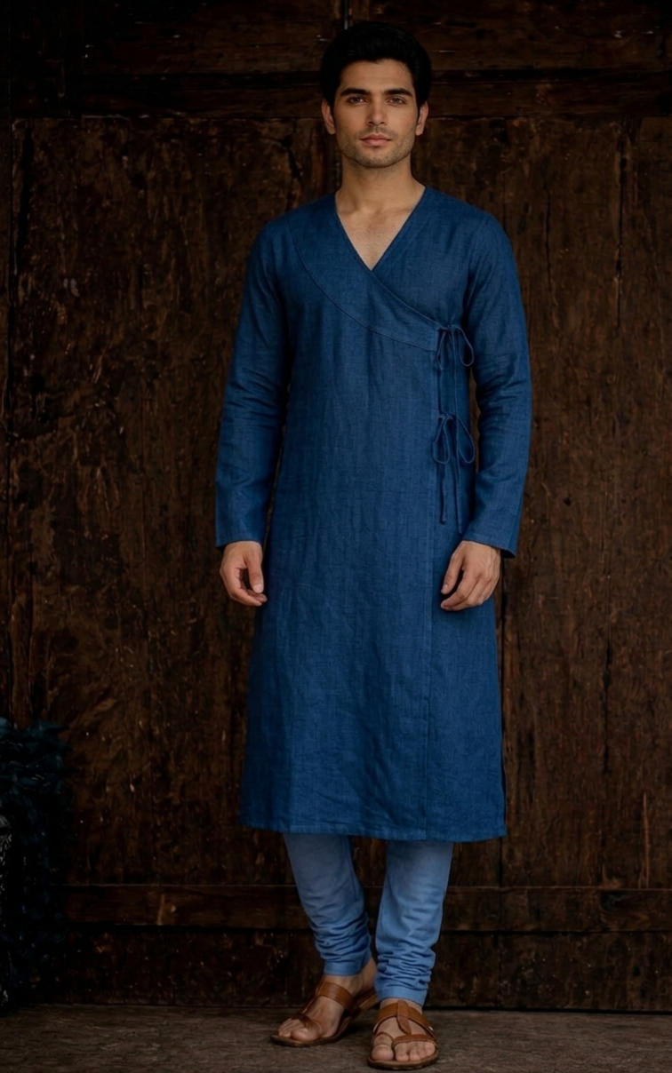 Maratha Inspired Cotton Long Kurta Set