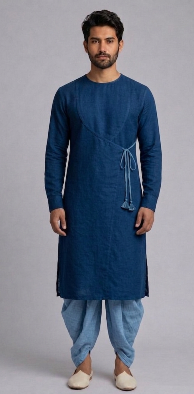 Maratha Inspired Cotton Long Kurta Set