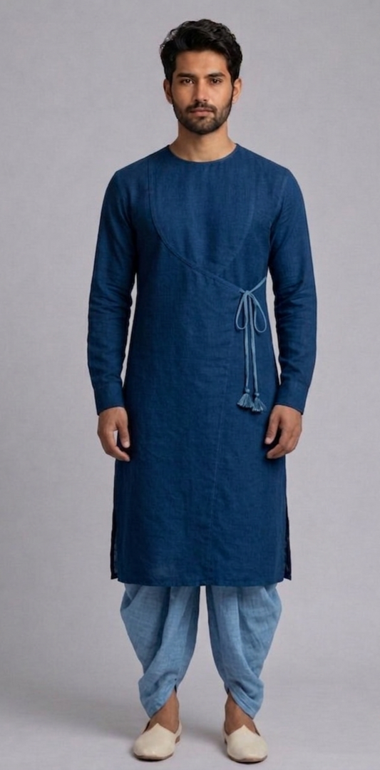 Maratha Inspired Cotton Long Kurta Set