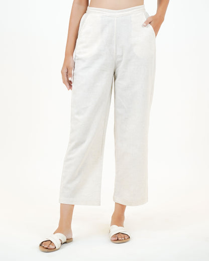 Plain White Cotton Pant