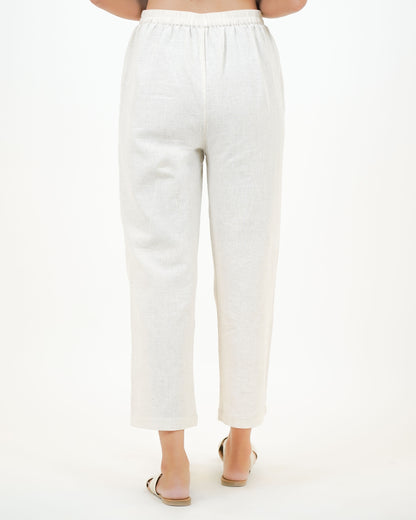 Plain White Cotton Pant