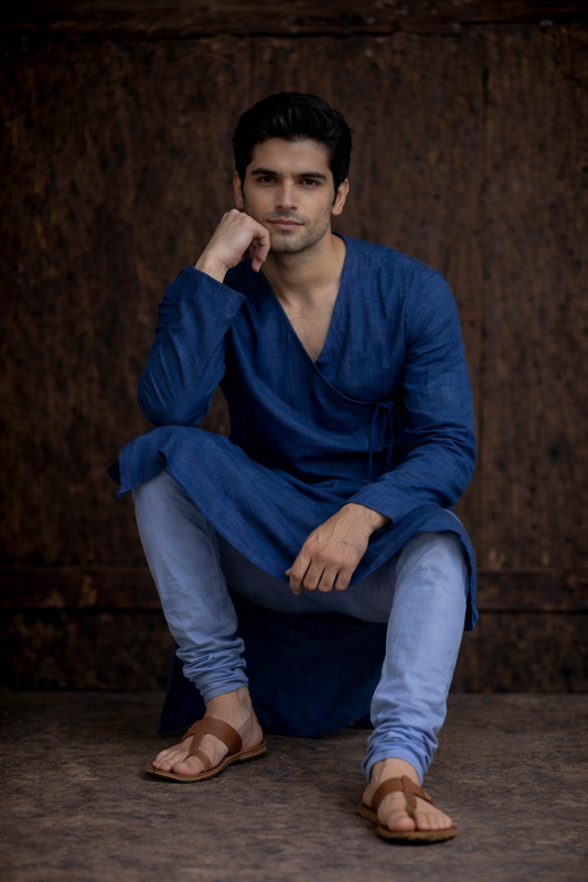 Maratha Inspired Cotton Long Kurta Set