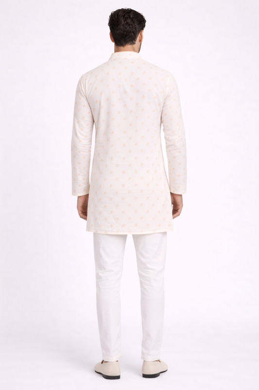 Maratha Inspired Cotton Short Kurta Set