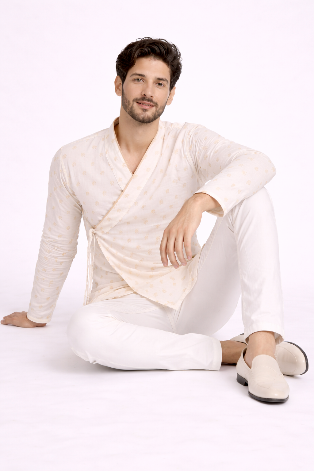 Maratha Inspired Cotton Short Kurta Set