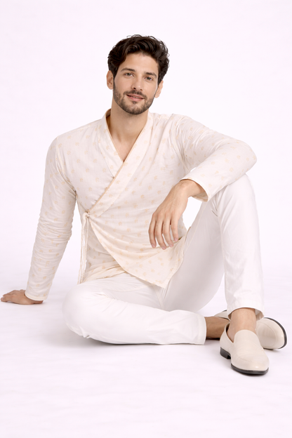 Maratha Inspired Cotton Short Kurta Set