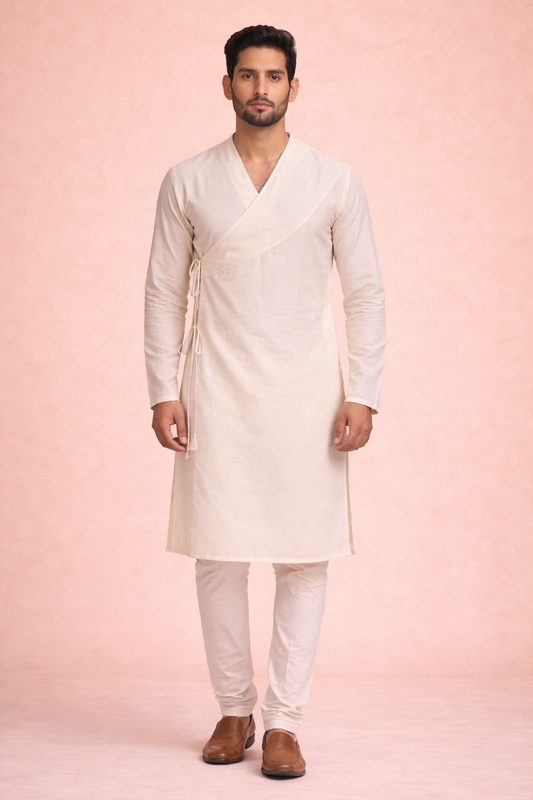 Maratha Inspired Cotton Long Kurta Set