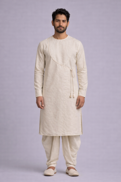 Maratha Inspired Cotton Long Kurta Set